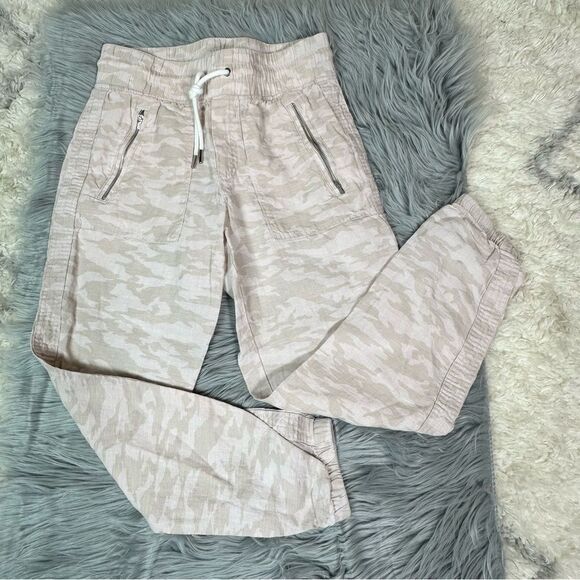 Athleta Tan Sweatpants with Relaxed Fit Linen - Picture 1 of 8